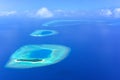 Sky View of Baa Atoll Island, Maldives Royalty Free Stock Photo