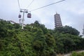 sky view and chin swee caves temple on skyway cable car, genting, malaysia