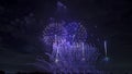 Sky view with enormous fireworks of multiple shapes and colors at festivals Royalty Free Stock Photo