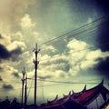 Sky view old chinese temple Melaka Royalty Free Stock Photo