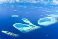 Sky view of Rafa Atoll Royalty Free Stock Photo