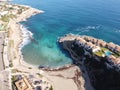 sky view from a small bay in mallorca Royalty Free Stock Photo