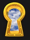 Sky visible through Keyhole Royalty Free Stock Photo