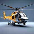 Sky Voyager: Modern Helicopter Isolated on Background Ã¢â¬â Civil Aircraft Used for Transport (3D Rendering Royalty Free Stock Photo