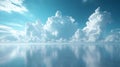 Sky and Water Reflection - Digital Illustration Royalty Free Stock Photo