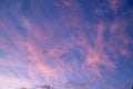 Sky with white clouds orange light Royalty Free Stock Photo
