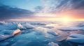 sky winter heaven sea landscape Royalty Free Stock Photo