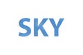 sky word on white Royalty Free Stock Photo