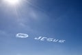 Sky writing Jesus