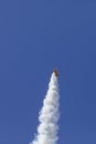 Skyaces plane performing Aerobatics with a smoke trail Royalty Free Stock Photo