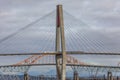 The SkyBridge is a cable-stayed bridge for sky trains between New Westminster and Surrey Royalty Free Stock Photo