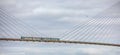 The SkyBridge is a cable-stayed bridge for sky trains between New Westminster and Surrey Royalty Free Stock Photo