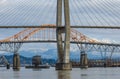 The SkyBridge is a cable-stayed bridge for sky trains between New Westminster and Surrey Royalty Free Stock Photo