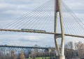 The SkyBridge is a cable-stayed bridge for sky trains between New Westminster and Surrey Royalty Free Stock Photo