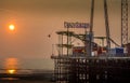 The Skycoaster on South Pier, Blackpool, Lancashire, UK