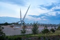 Skydance bridge Oklahoma City downtown Royalty Free Stock Photo