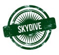 skydive - green grunge stamp