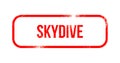 skydive - red grunge rubber, stamp