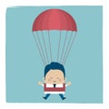 Skydiver businessman vector