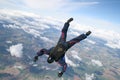 Skydiver dives down Royalty Free Stock Photo