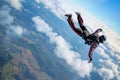 skydiver doing backflip during freefall