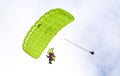 A skydiver performing skydiving with parachute Royalty Free Stock Photo