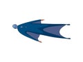 Skydiver soars in a blue suit with wings. View from above. Vector illustration on white background. Royalty Free Stock Photo