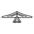 Skydiving fly icon outline vector. Hang glider Royalty Free Stock Photo