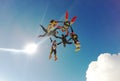Skydiving Hybrid formation Royalty Free Stock Photo