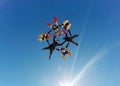 Skydiving Hybrid formation Royalty Free Stock Photo
