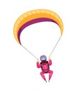 Skydiving Parachute Jump Composition