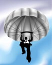 Businessman Parachuting Concept