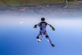 Skydiving photo. The concept of active recreation. Royalty Free Stock Photo