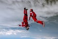 Skydiving photo. The concept of active recreation. Royalty Free Stock Photo