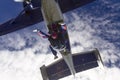 Skydiving photo. Tandem jump in freefall.