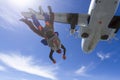 Skydiving photo. Tandem jump in freefall.