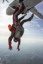 Skydiving photo. Tandem jump in freefall.