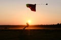 Skydiving. Sunset landing. Swoop. Canopy piloting.