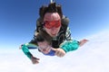 Skydiving tandem big head Royalty Free Stock Photo