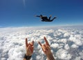 Skydiving tandem cloud day