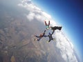 Skydiving team Royalty Free Stock Photo