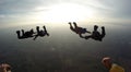 Skydiving 4 way team Royalty Free Stock Photo