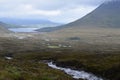 Moorlands, boglands, peatlands, glens and hills in the isle of Skye, Scotland