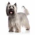 skye terrier Full body facing forward clear white background,generated with AI.