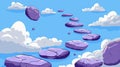 Skyhigh stone path creating a floating walkway above clouds