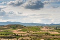 A skyine of vineyards in Rioja, SPain Royalty Free Stock Photo