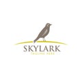 Skylark Wildlife Bird Vector Illustration Sign Concept. Royalty Free Stock Photo