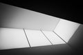 Skylight or light well in interior building, natural light falling from the top Royalty Free Stock Photo