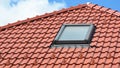 Skylight window on modern house rooftop