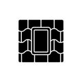 Skylight windows black glyph icon